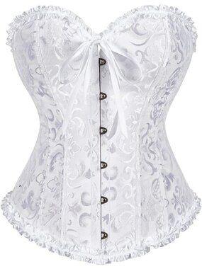 Women's White Bustier Shapewear Lingerie Halloween Waist Push Up Corset Tops